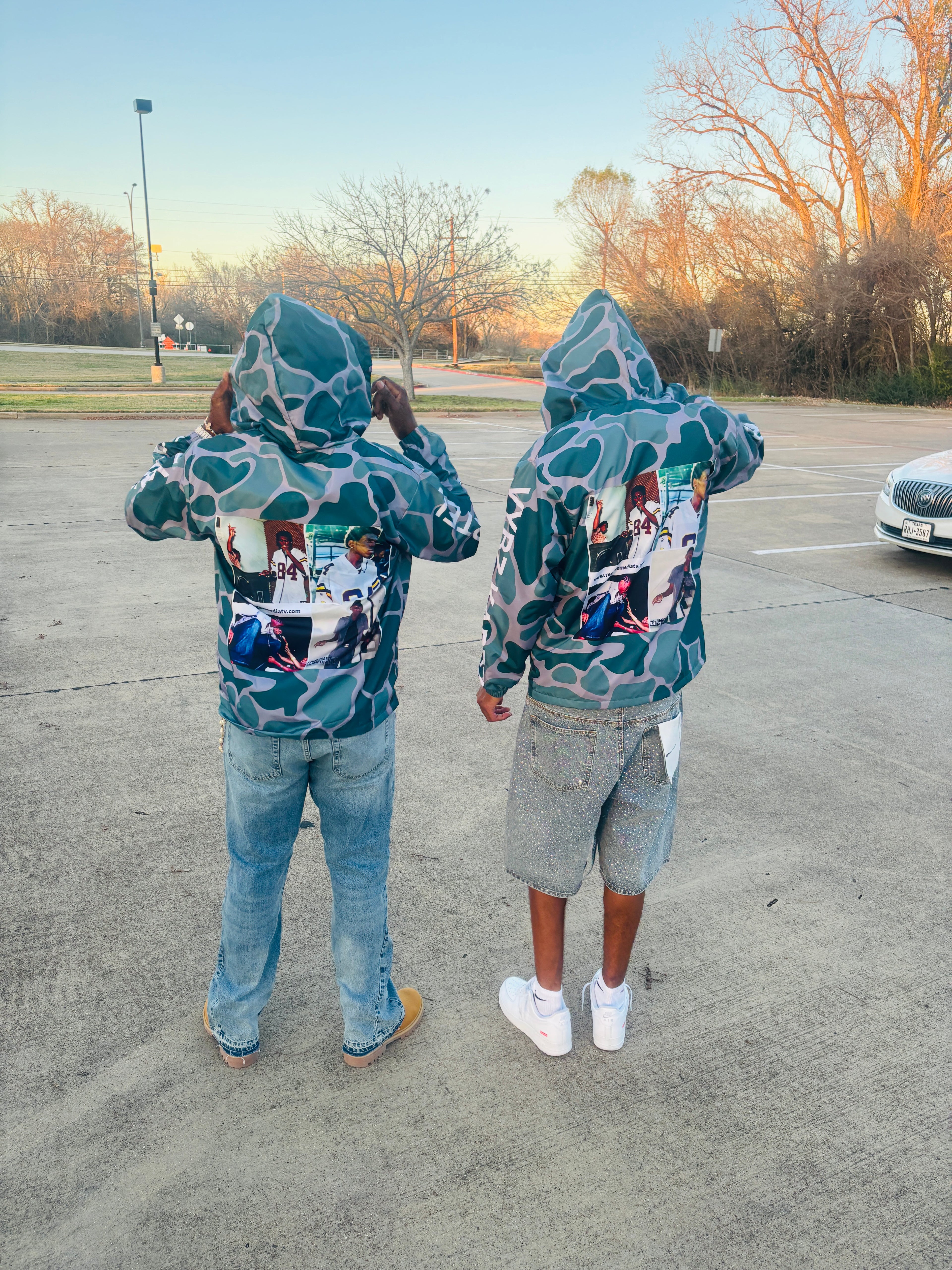 ZKARTE Graphic Camo Windbreaker