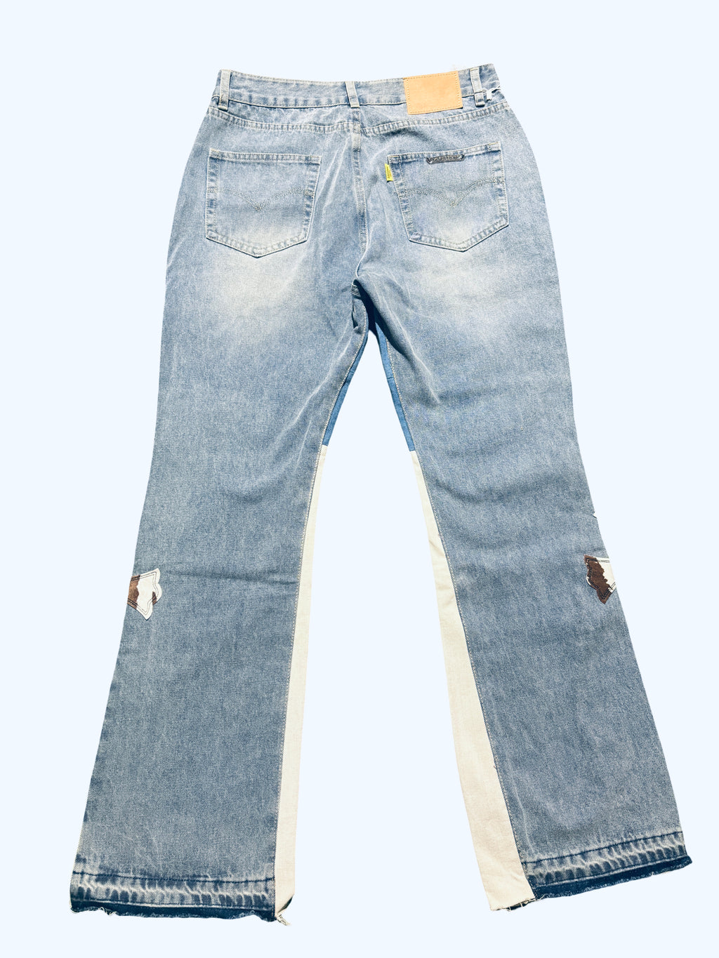 Cross Patch Flare Jeans