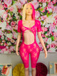 Sexy Pink Lace Tight Jumpsuit🩷