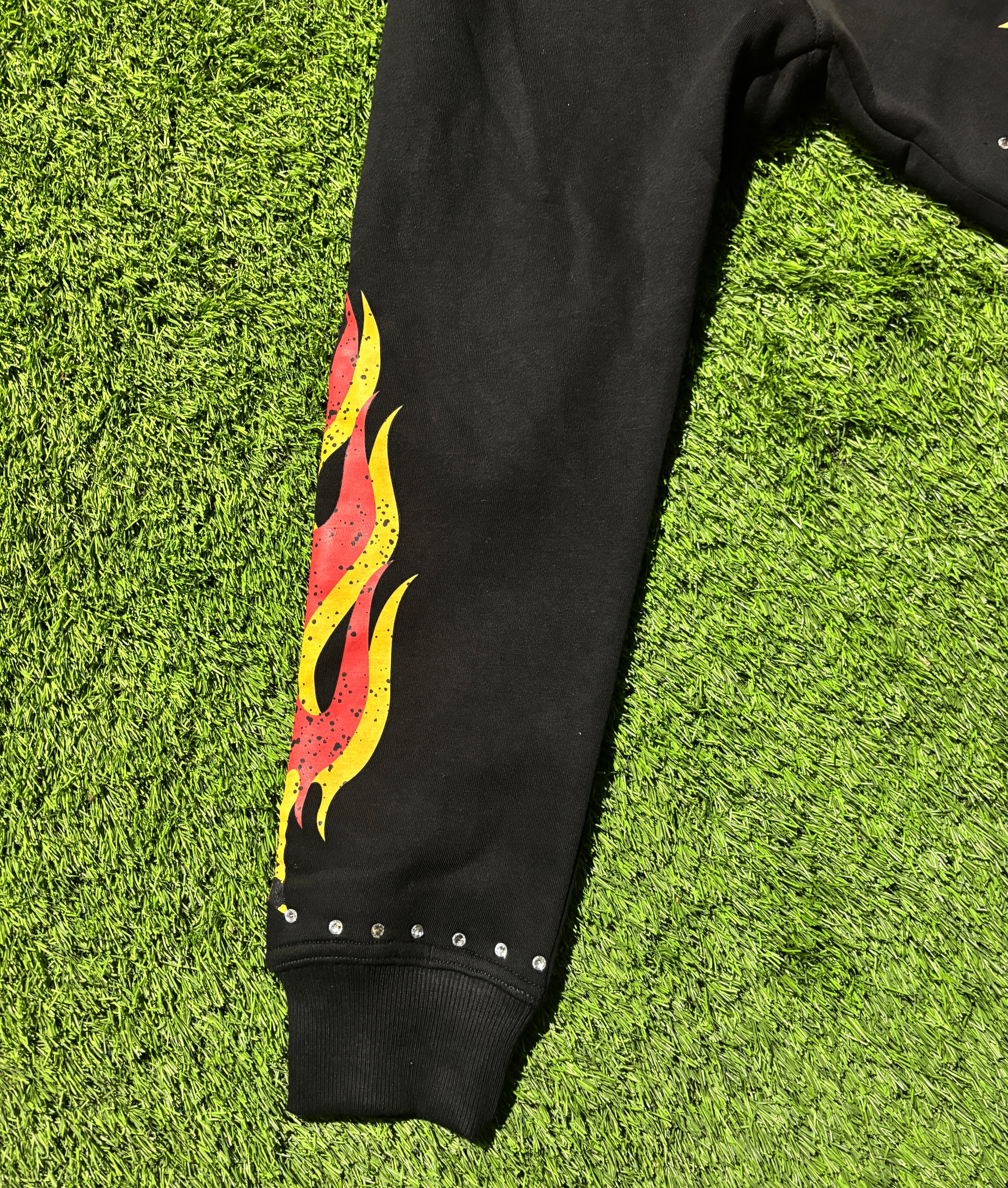 Base Black, with  Red & Yellow star designed jacket