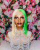 12 inch Green/Blonde Wig