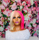12 inch Hot Pink/Blonde Wig