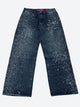 Unisex Black Bling Straight Jeans