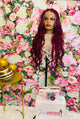 30 inch Burgundy Lace Wig